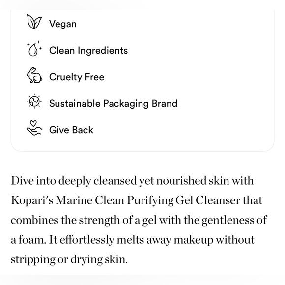 $5❤️‍🔥 ONLY 1! Kopari Marine Clean Purifying Gel Cleanser Travel Size 🌊 NEW - Picture 4 of 6